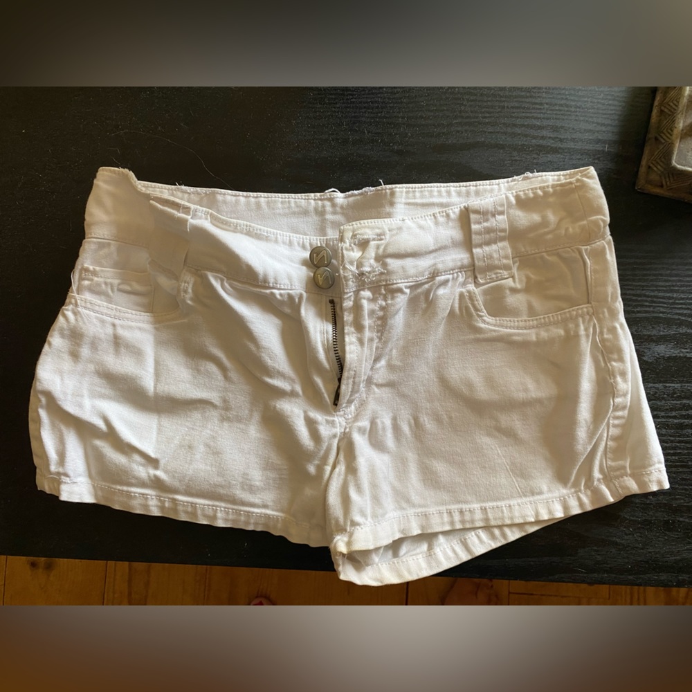 White Jean Shorts
